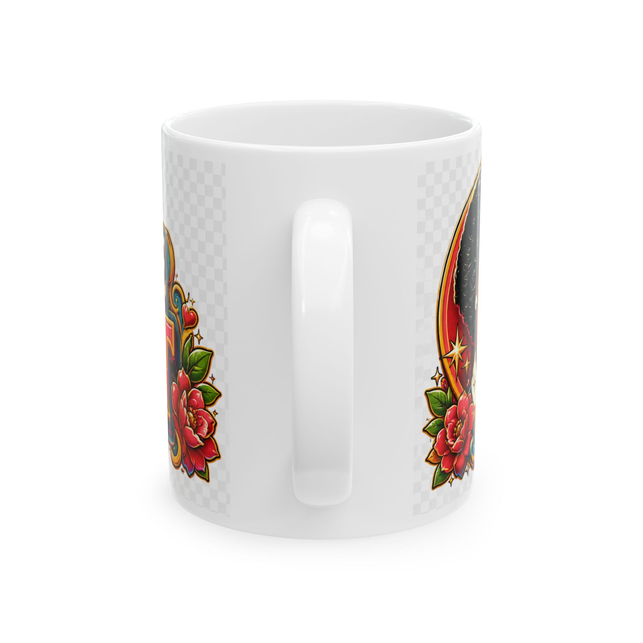 Ceramic Mug — "My Favorite Aunt" Colorful Retro Tattoo-Style Gift Mug (11oz/15oz)