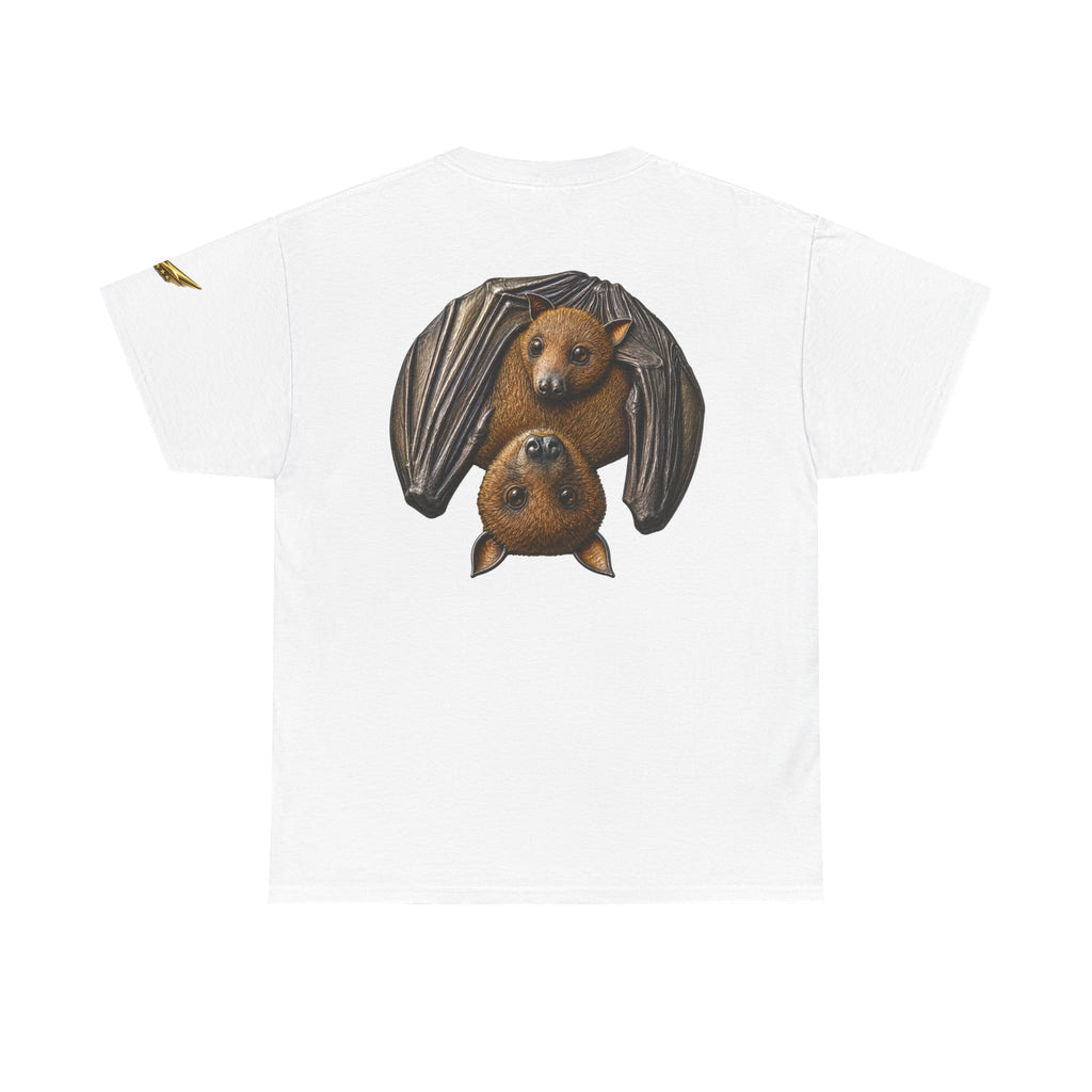 Bat Duo Graphic Tee — Cute Hanging Bats Back Print T-Shirt