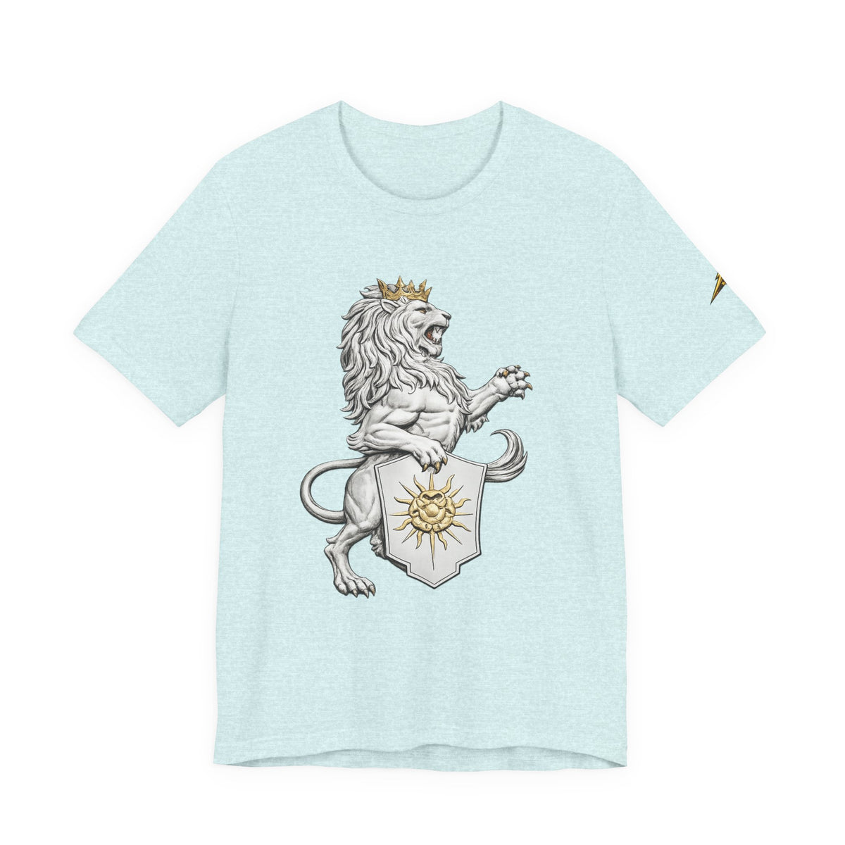 Lion Crest T-Shirt — Regal Sun Shield Graphic Tee