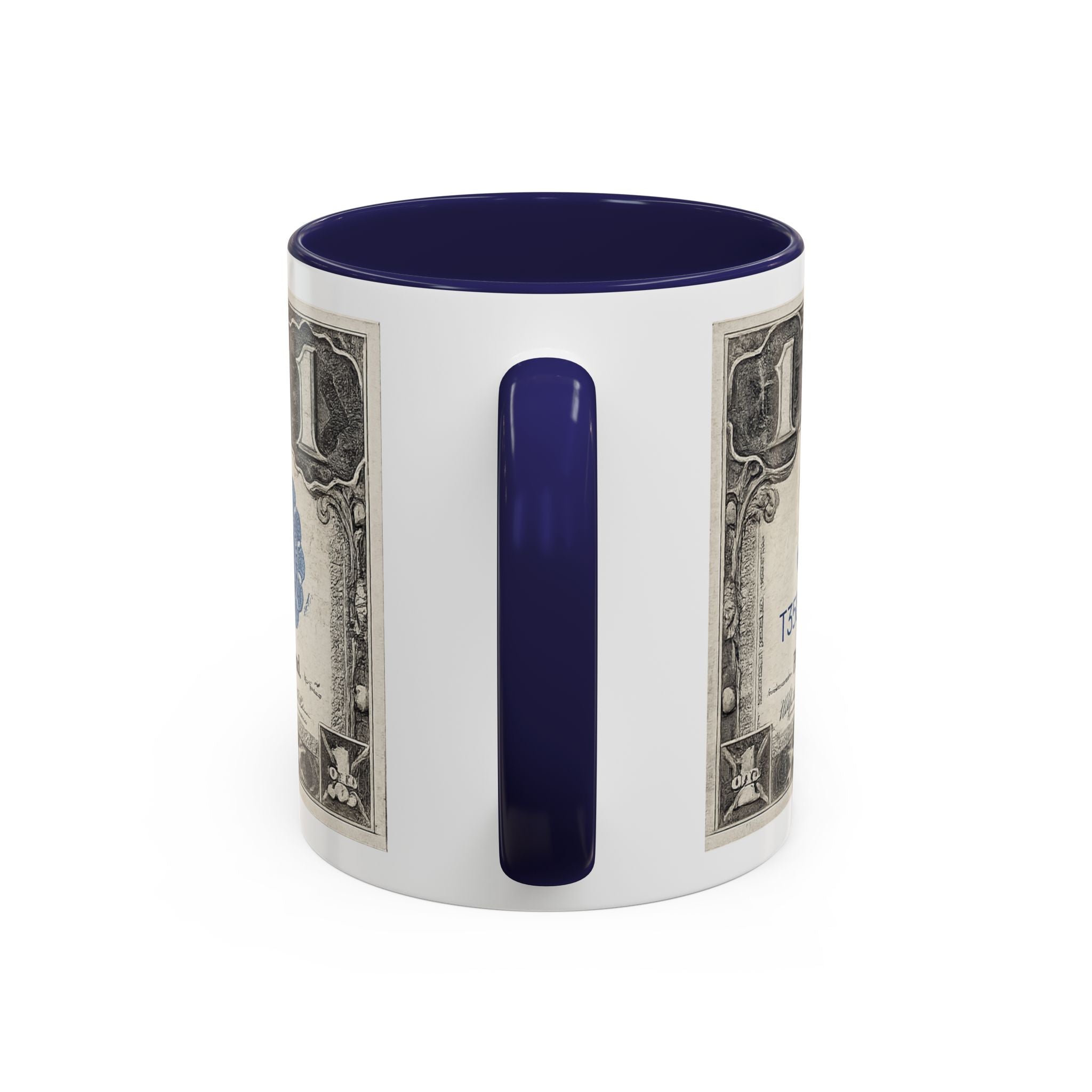 Dollar Bill Accent Coffee Mug — Vintage US Currency Design (11/15oz)