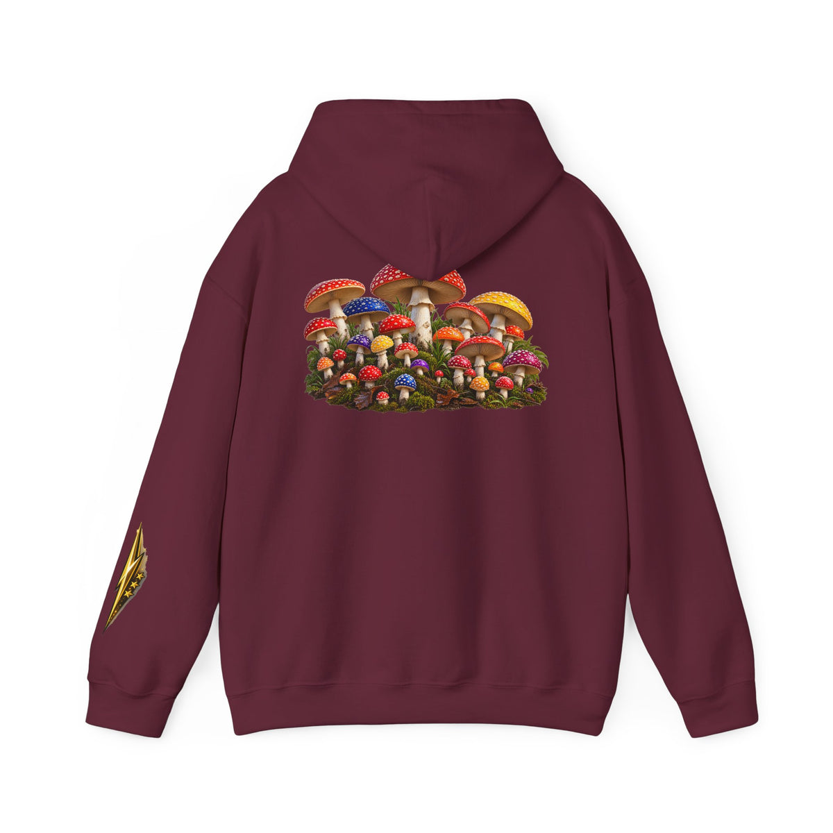 Mushroom Hoodie — Vintage Fly Agaric Fungi Graphic Pullover
