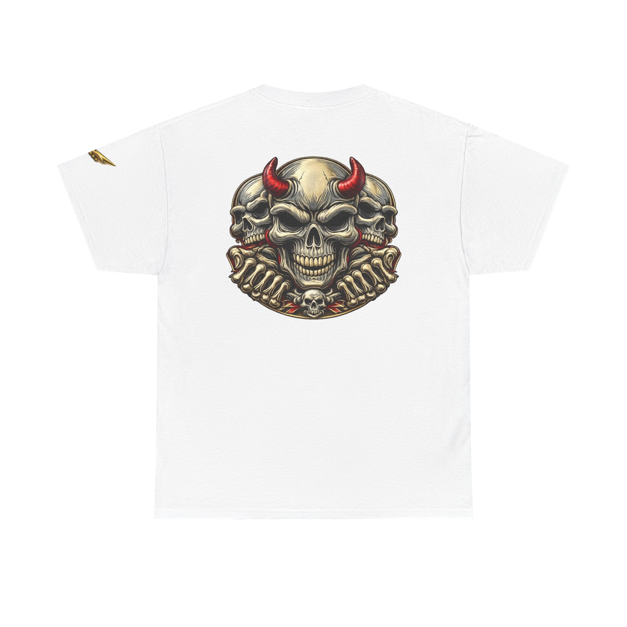 Devil Skull Tee — Gothic Skull Back Graphic T-Shirt