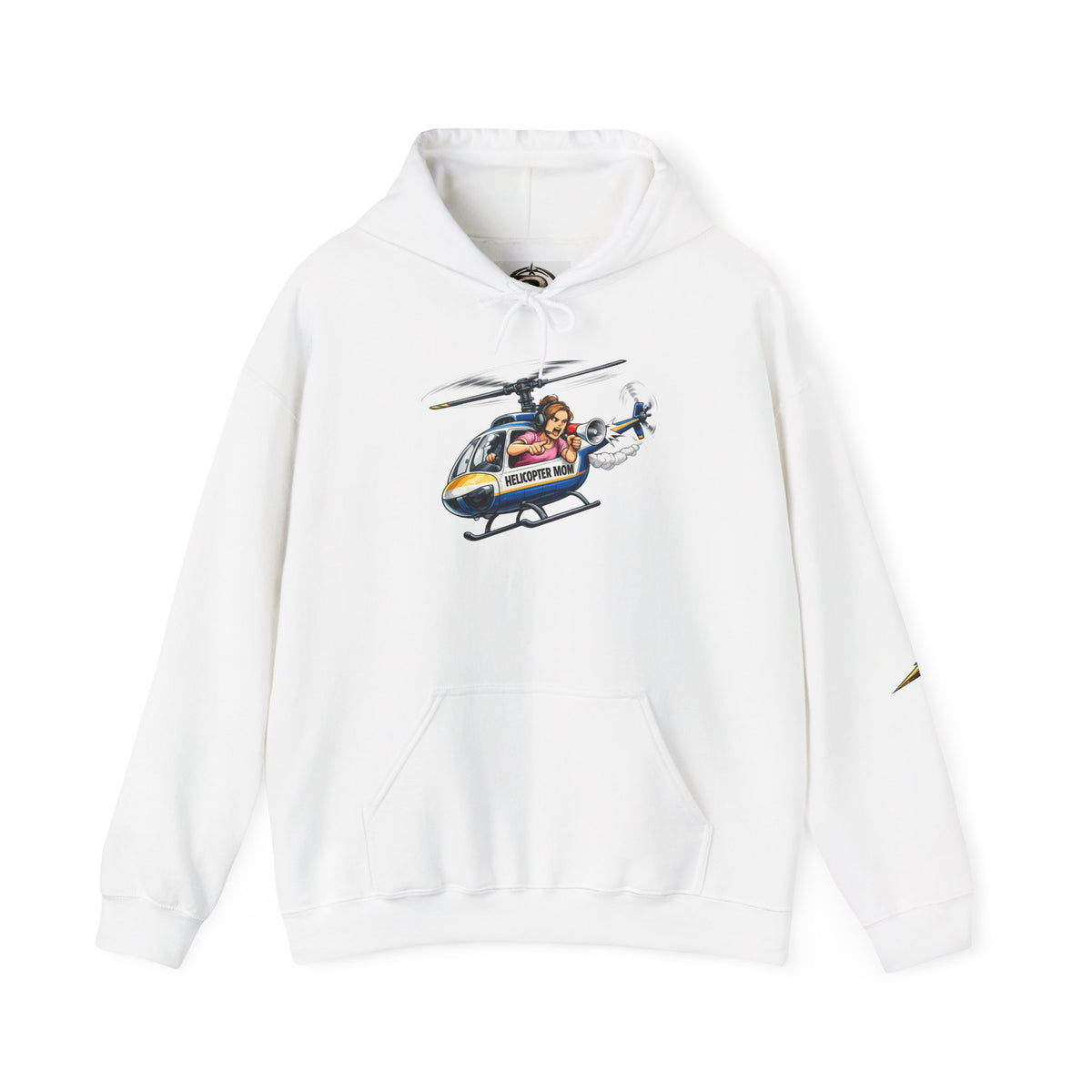 Helicopter Rescue Graphic Hoodie — Vintage Pilot Cartoon Sweatshirt