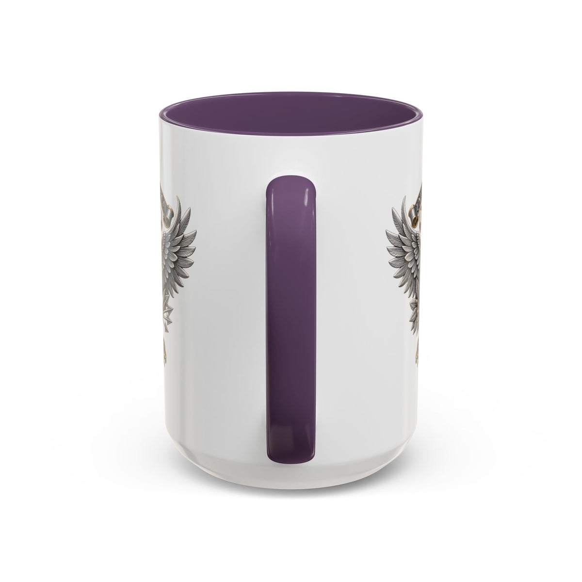 Eagle Shield Accent Coffee Mug — Patriotic "In God We Trust" Design