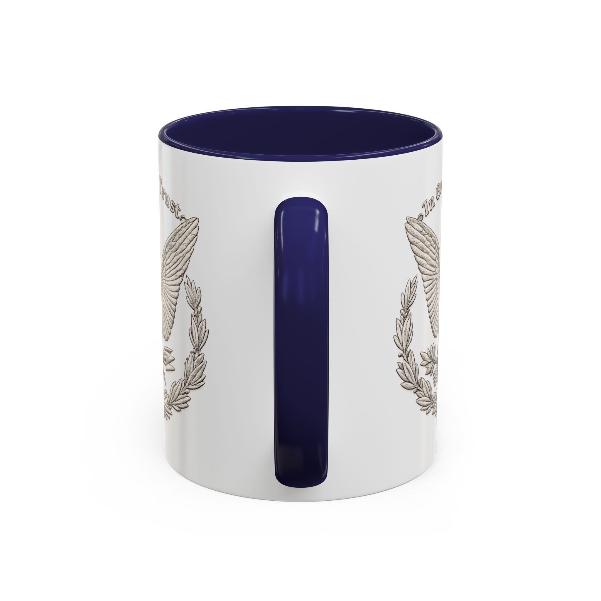 Eagle Emblem Coffee Mug — "In God We Trust" Accent Ceramic Mug (11/15oz)