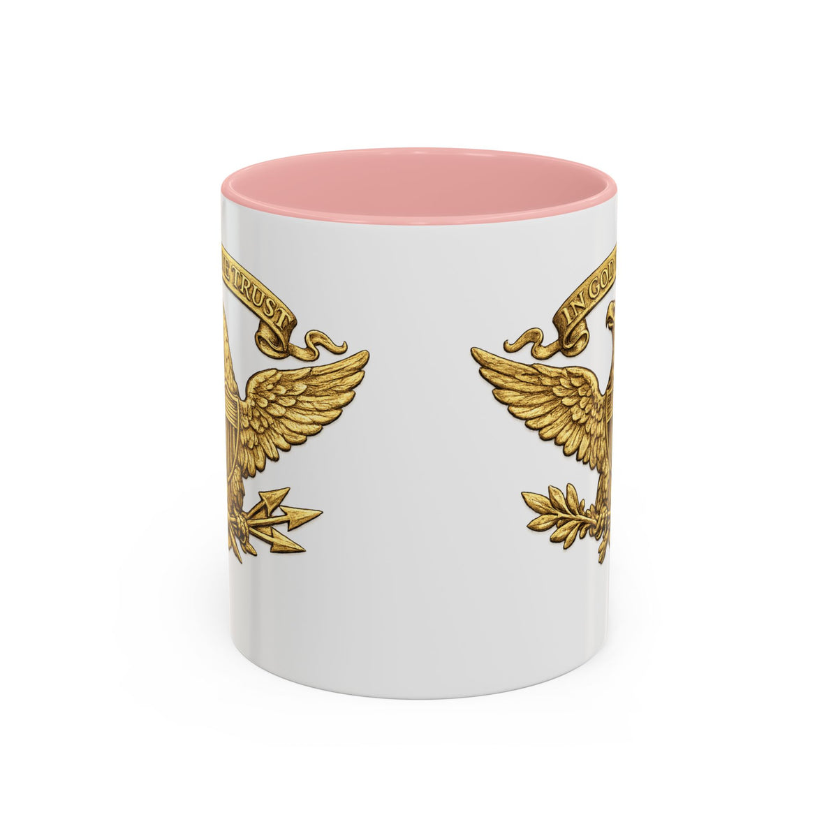 Gold Eagle 'In God We Trust' Accent Coffee Mug — Patriotic 11/15oz