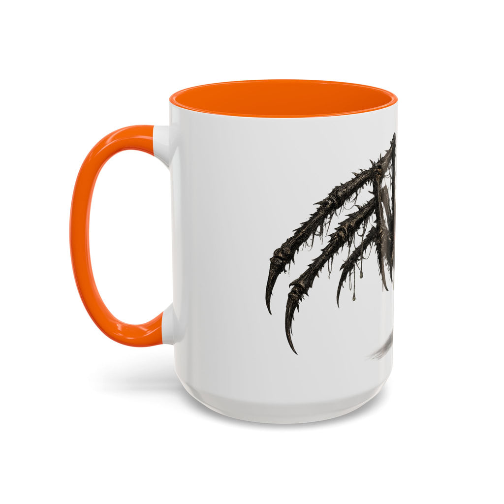 Spider Horror Accent Coffee Mug — Creepy Red-Eyed Arachnid Design (11/15oz)