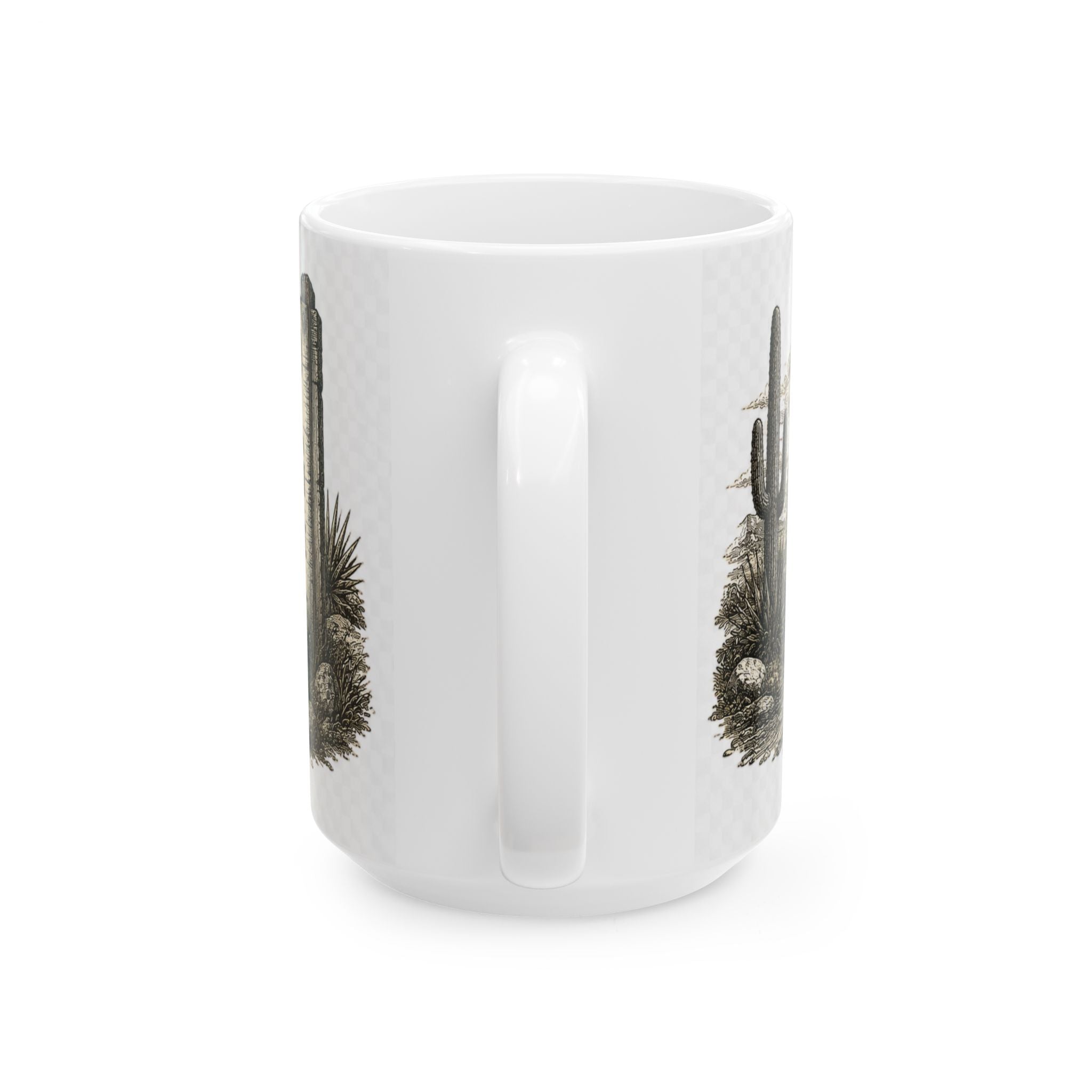 Survived and Still Standing Ceramic Mug — Desert Skull Vintage Coffee Cup (11oz, 15oz)