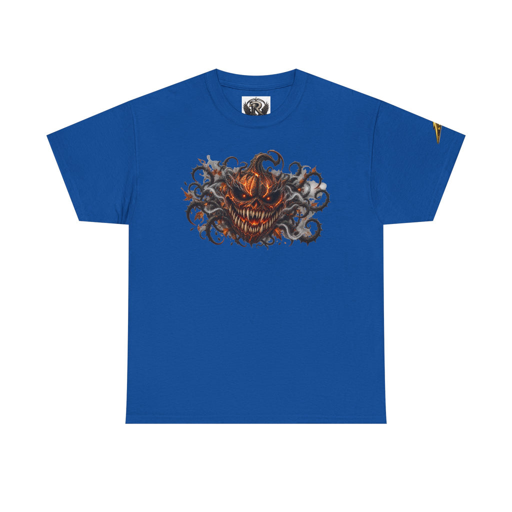 Graphic Tee — Fiery Pumpkin Demon Design (Halloween Horror Shirt)