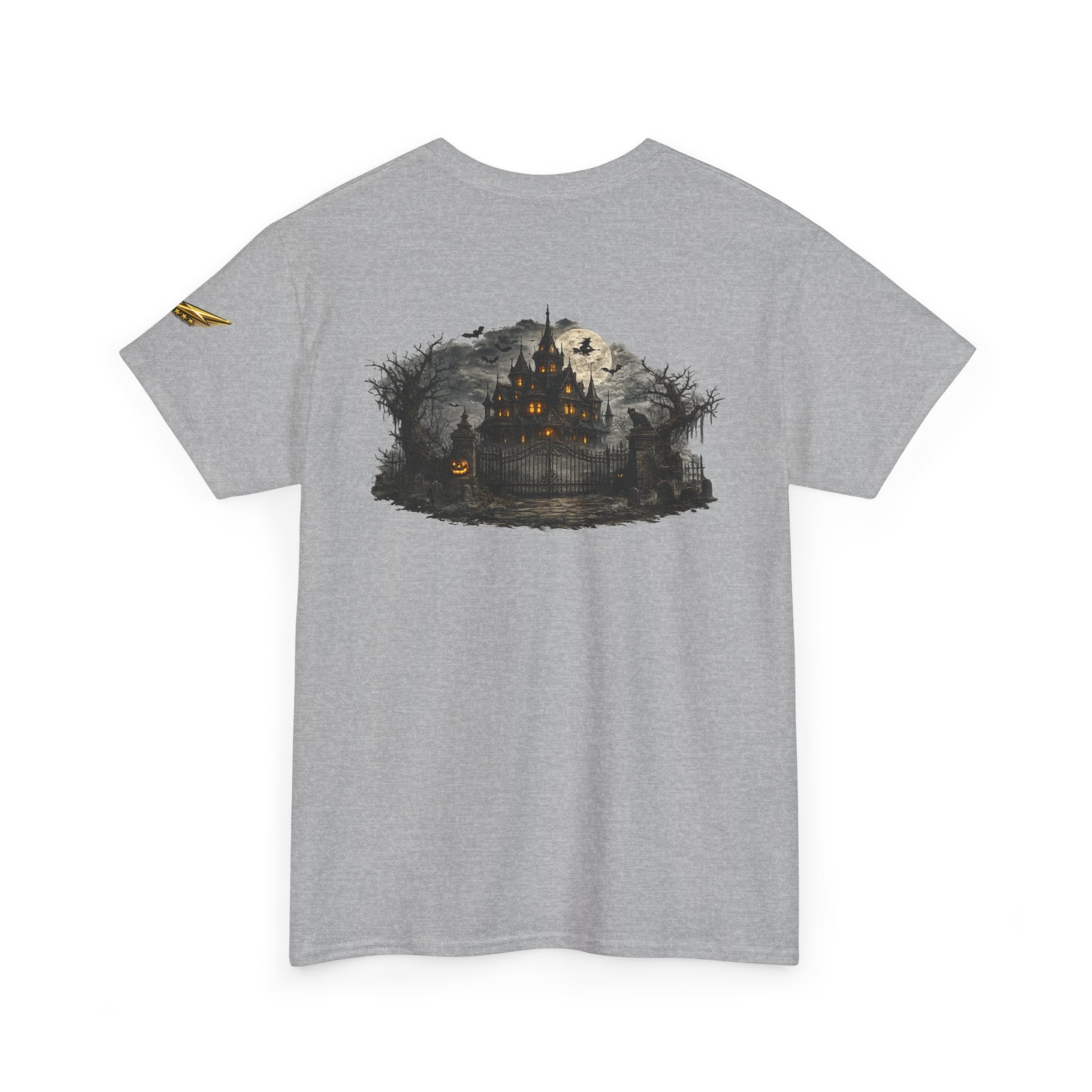 Haunted Mansion Tee — Spooky Gothic Castle Graphic T-Shirt