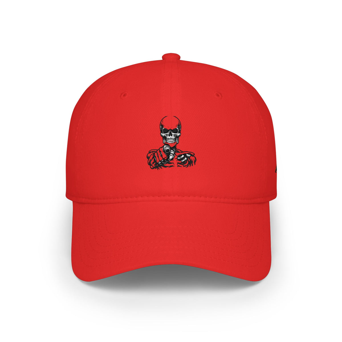 Skull Embroidered Low-Profile Baseball Cap —  Skull Hat