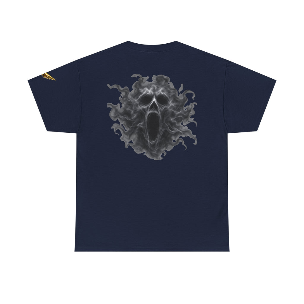 Ghostly Smoke Skull Tee — Dark Horror Back Graphic T-Shirt