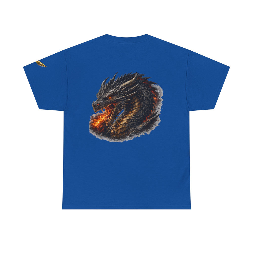 Dragon Head Fire Tee — Fiery Black Dragon Graphic T-Shirt