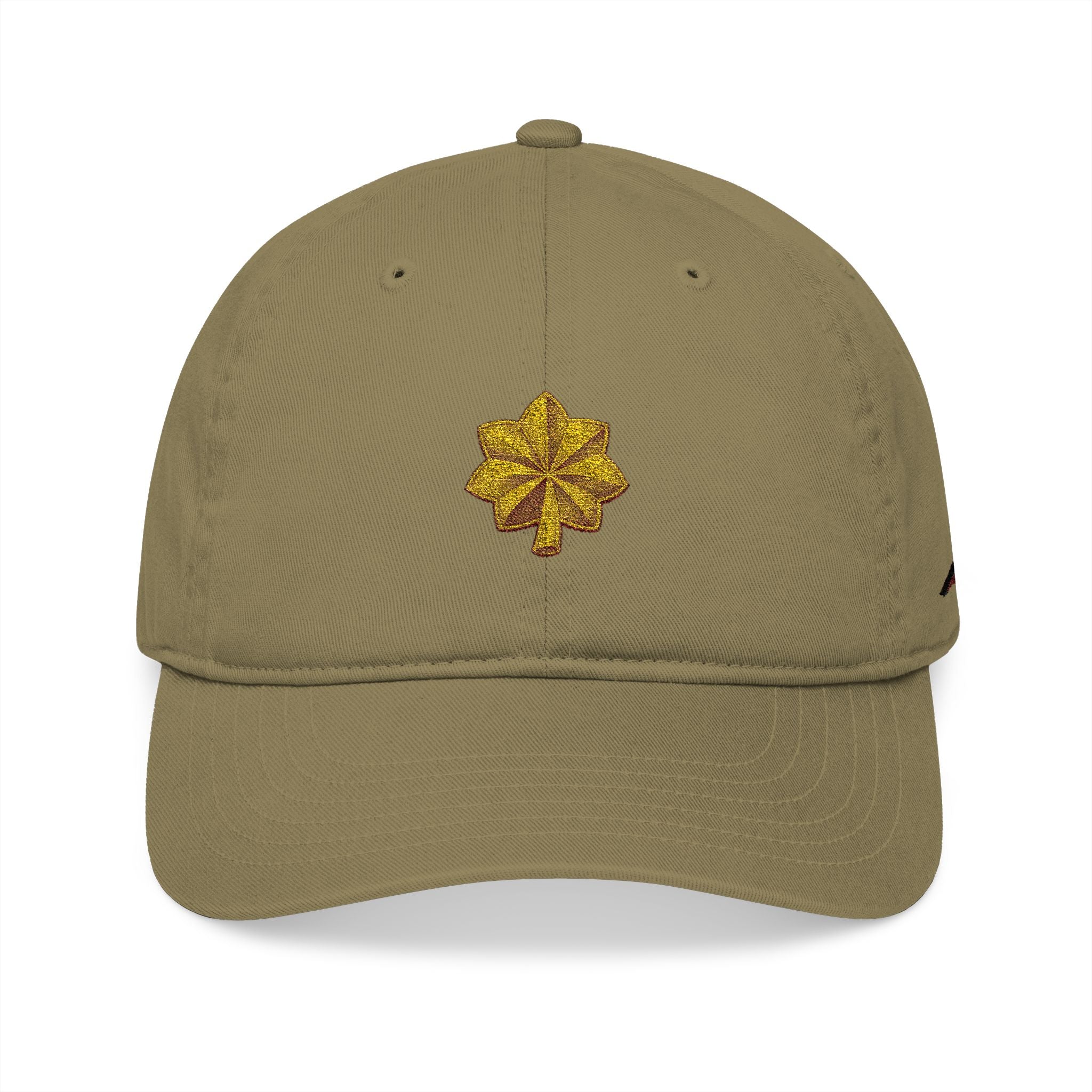 Embroidered Gold Glitter Four-Leaf Clover Major Insignia Baseball Cap