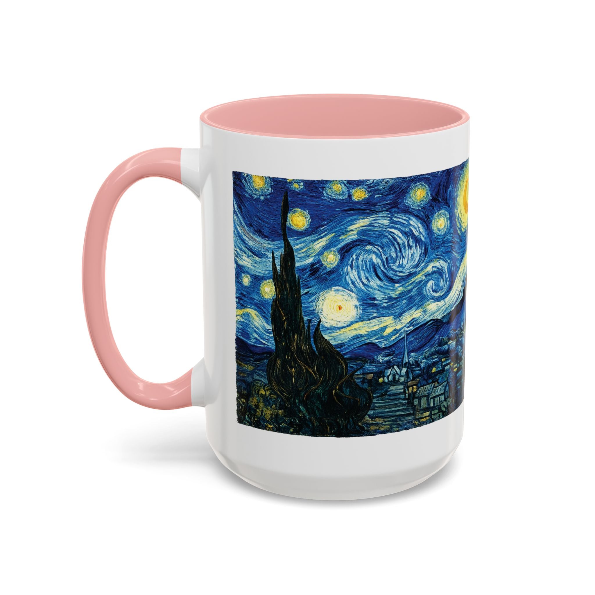 Starry Night Accent Coffee Mug — Van Gogh Style Night Sky Coffee Cup (11/15oz)