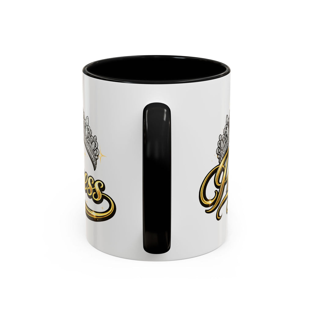 Princess Crown Accent Coffee Mug — Gold Script 11/15oz