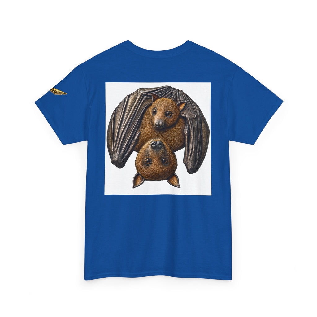 Bat Duo Graphic Tee — Cute Hanging Bats Back Print T-Shirt
