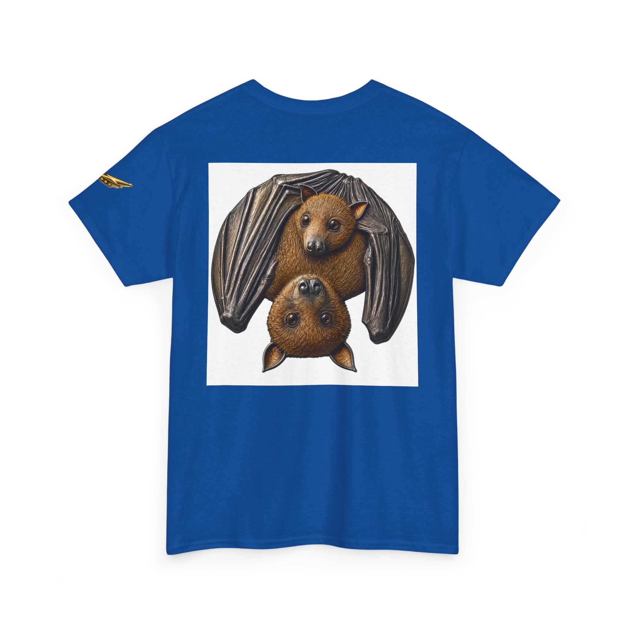 Bat Duo Graphic Tee — Cute Hanging Bats Back Print T-Shirt