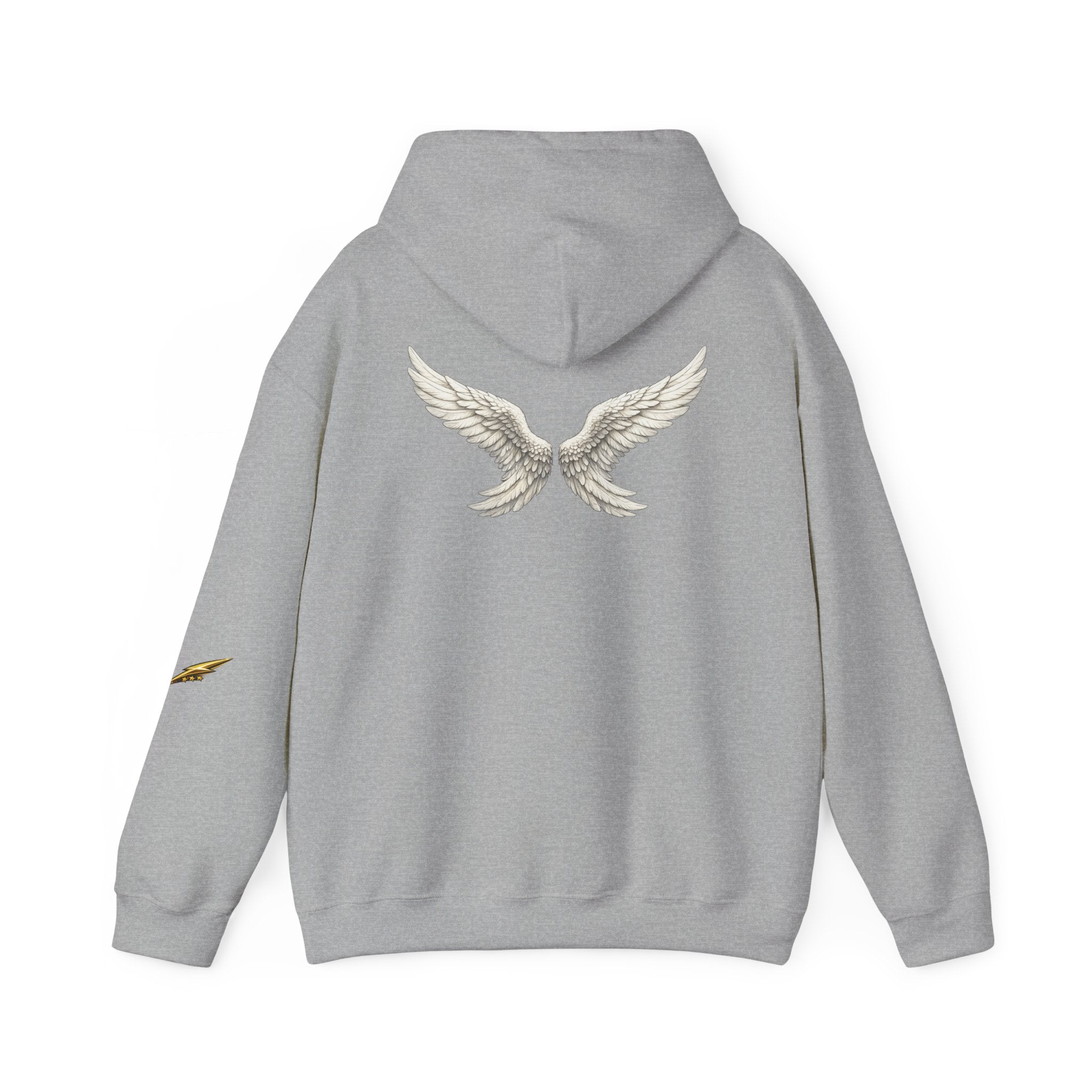 Angel Wings Hoodie — White Back Graphic Pullover