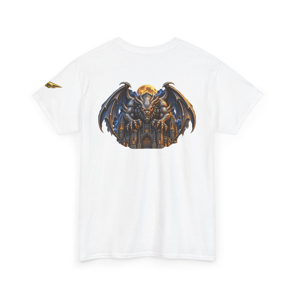 Gothic Gargoyle Tee — Dark Cathedral Winged Demon Graphic T-Shirt