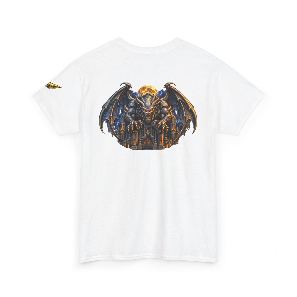 Gothic Gargoyle Tee — Dark Cathedral Winged Demon Graphic T-Shirt