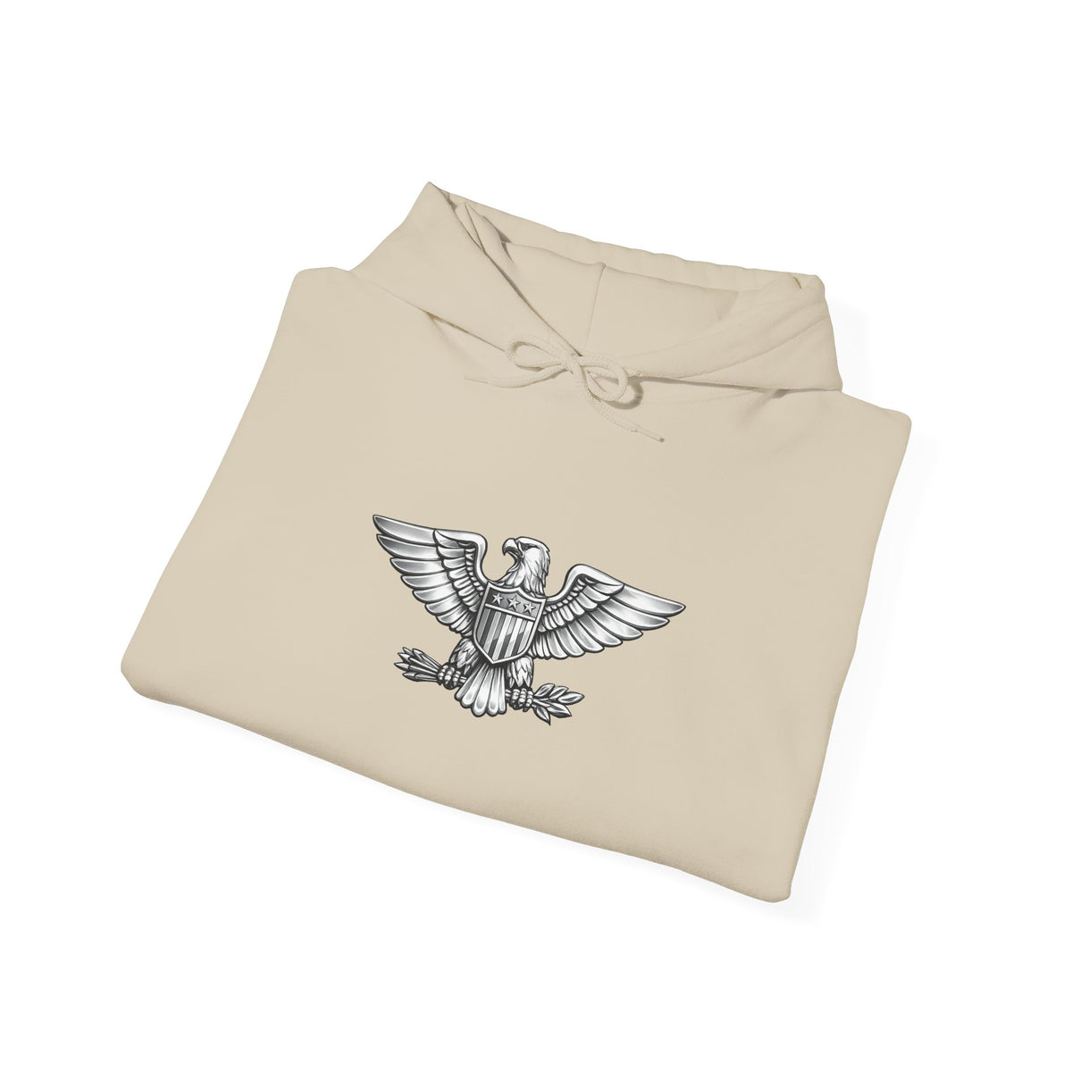 Eagle Emblem Hoodie — Classic Vintage Eagle Chest & Sleeve Graphic