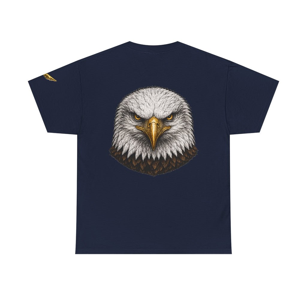 Eagle Head Graphic T‑Shirt — Fierce Bald Eagle Back Print