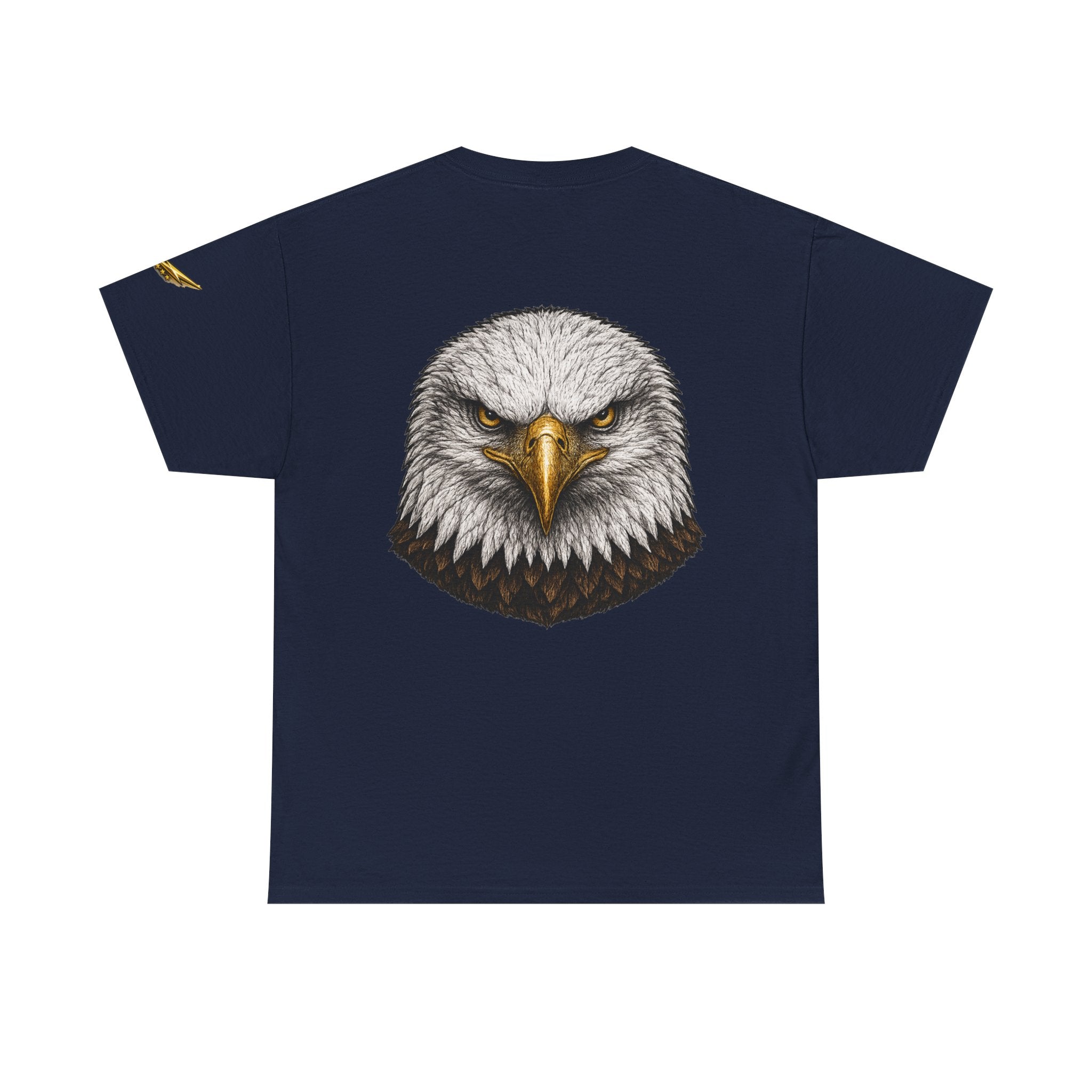 Eagle Head Graphic T‑Shirt — Fierce Bald Eagle Back Print