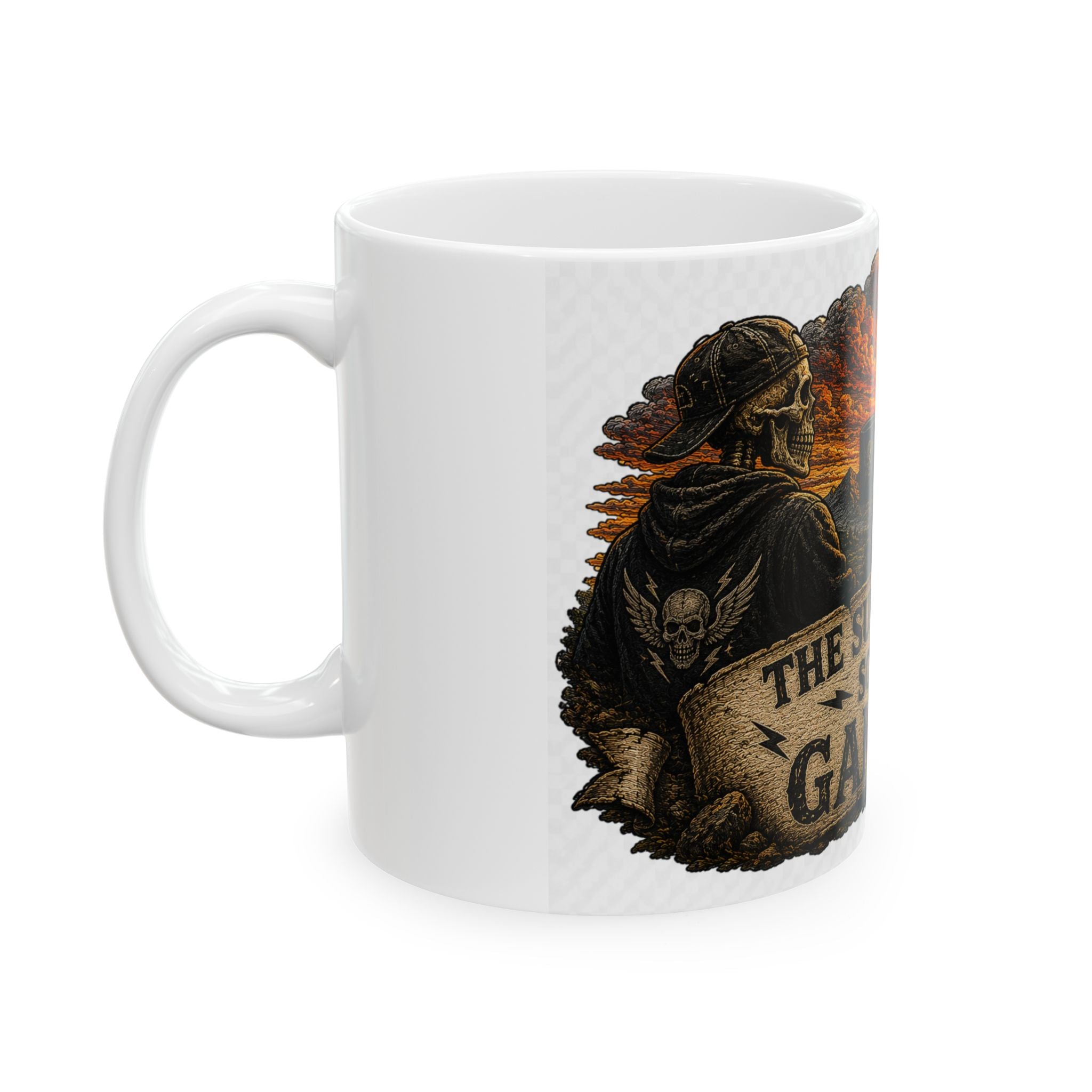 Ceramic Mug — "The Sun Came Up, So Did I. Game On." Motivational Sunrise Coffee Cup