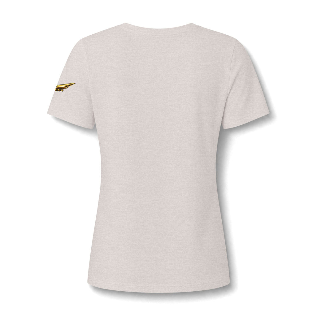 Women's V-Neck Tee — Flying Pig Angel Graphic