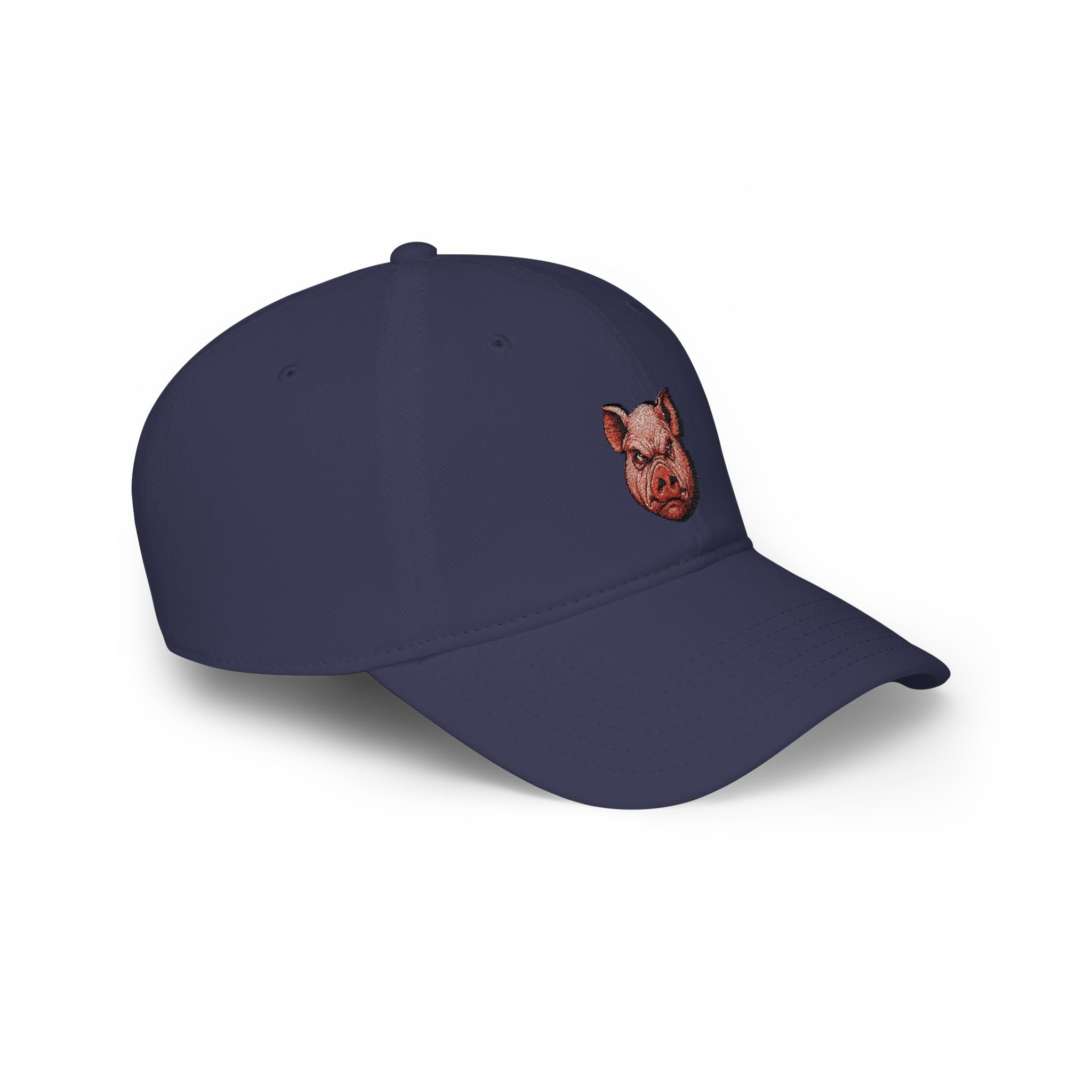 Pig Head Baseball Cap — Embroidered Farmyard Hat for Animal Lovers