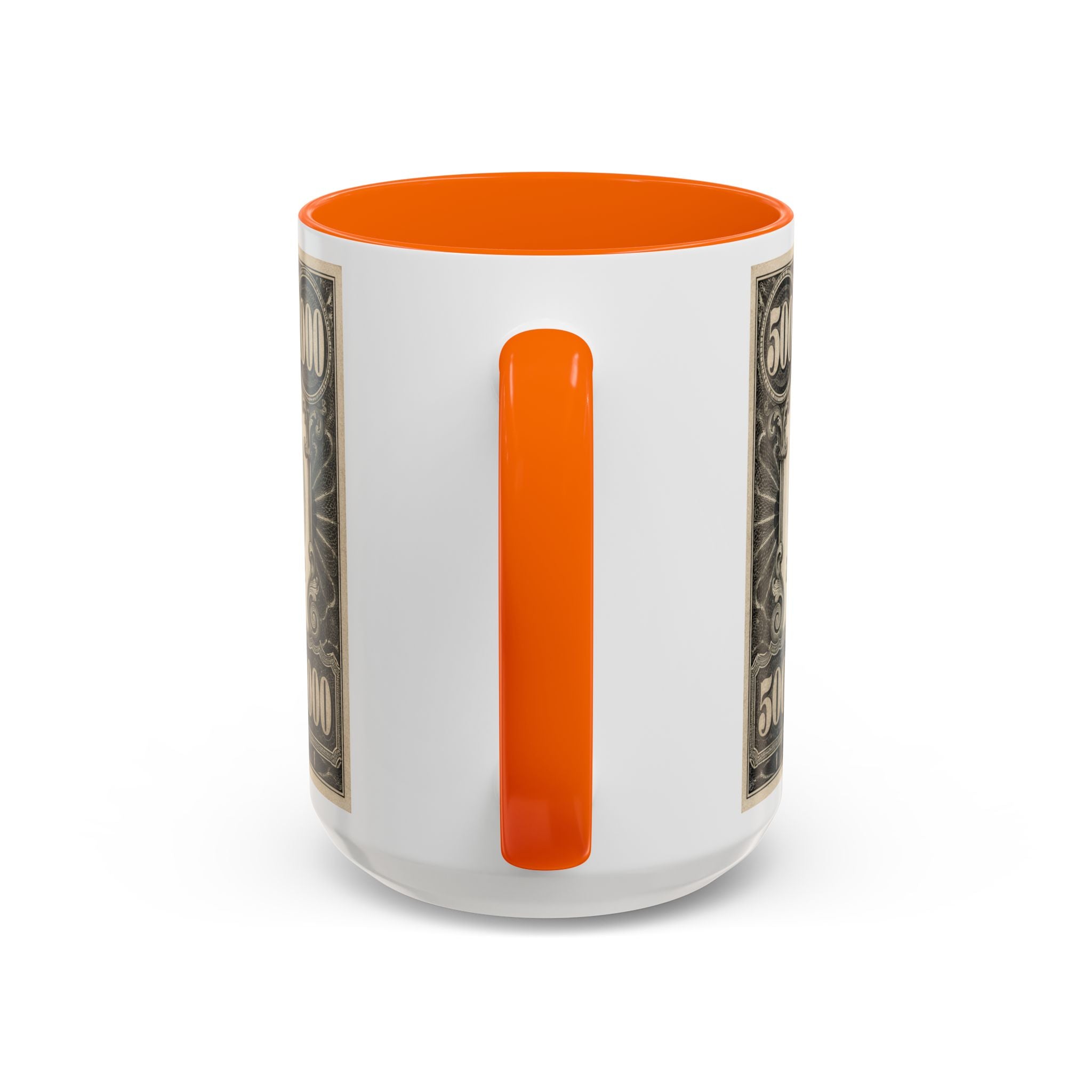 Money Print Coffee Mug — Vintage 1000 & 500 Note Accent Mug