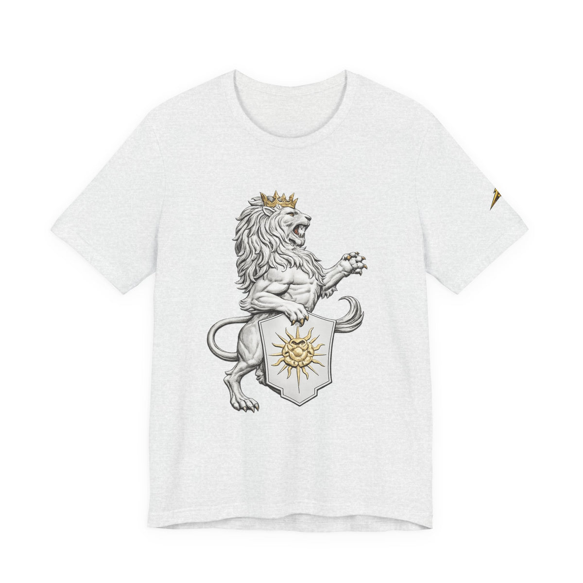 Lion Crest T-Shirt — Regal Sun Shield Graphic Tee