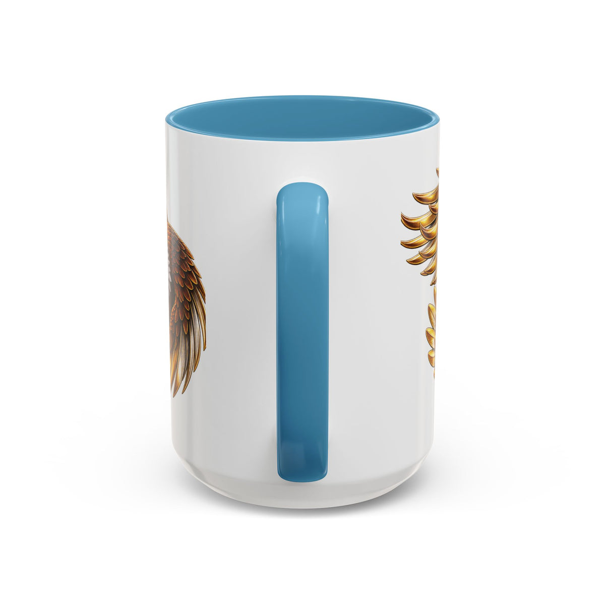Golden Eagle Coffee Mug — Accent Ceramic Mug with Majestic Eagle Design