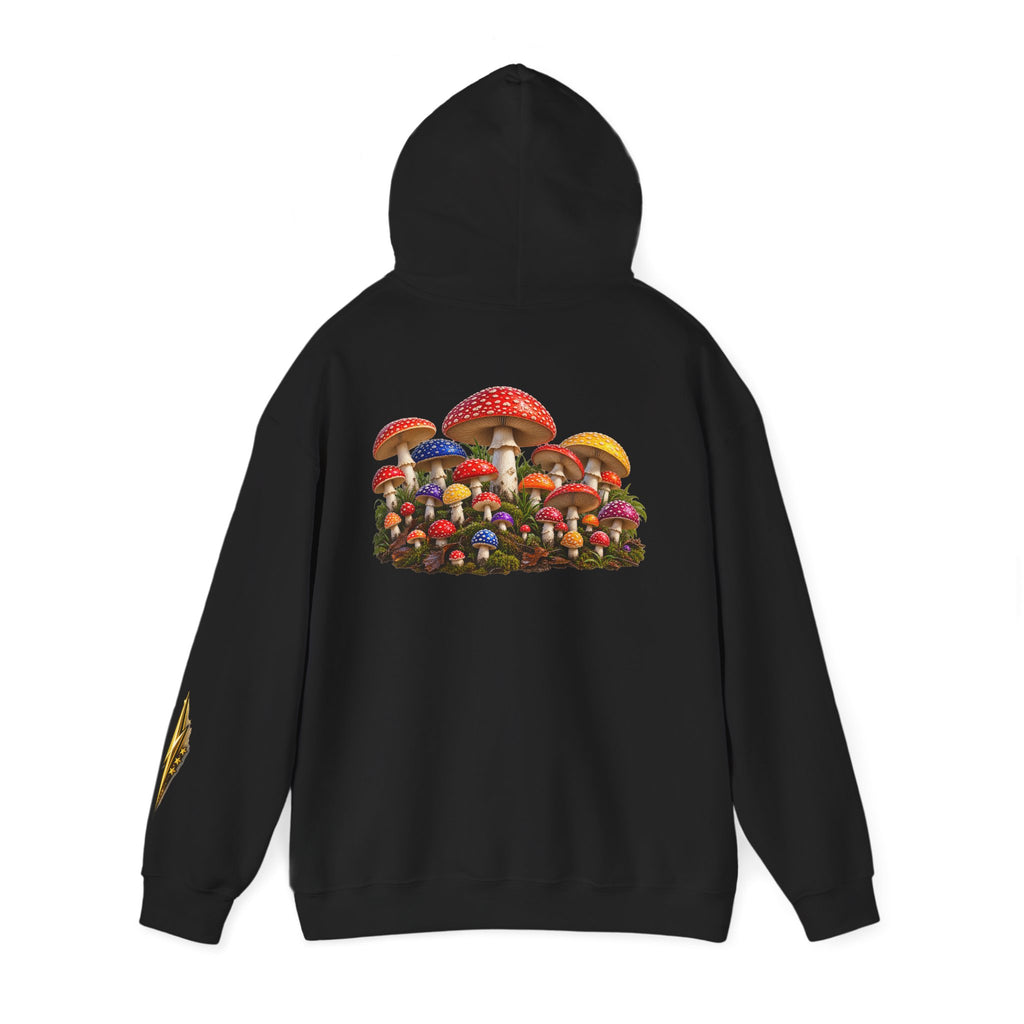 Mushroom Hoodie — Vintage Fly Agaric Fungi Graphic Pullover