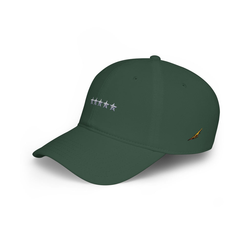 Low Profile Cap with Five Stars Embroidery – Patriotic Baseball Hat