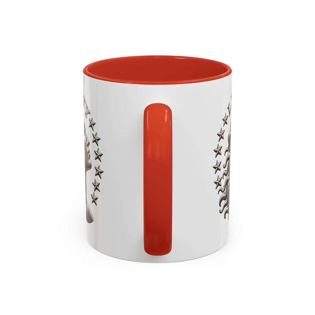 Liberty Coin Accent Coffee Mug — Vintage Lady Head Design (11/15 oz)
