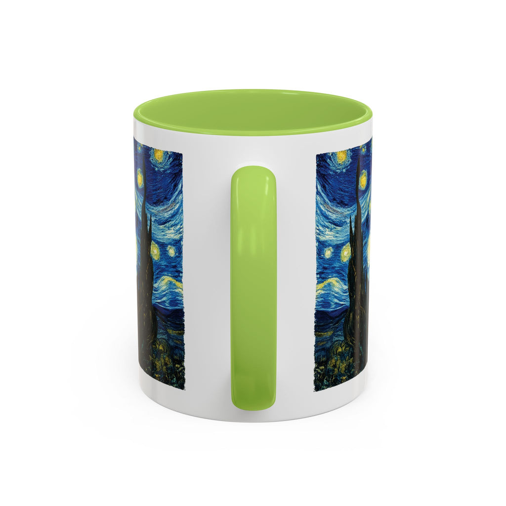 Starry Night Accent Coffee Mug — Van Gogh Style Night Sky Coffee Cup (11/15oz)