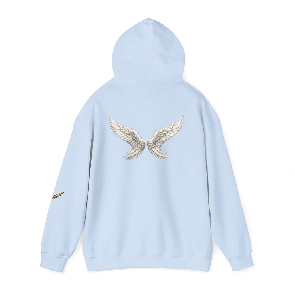 Angel Wings Hoodie — White Back Graphic Pullover
