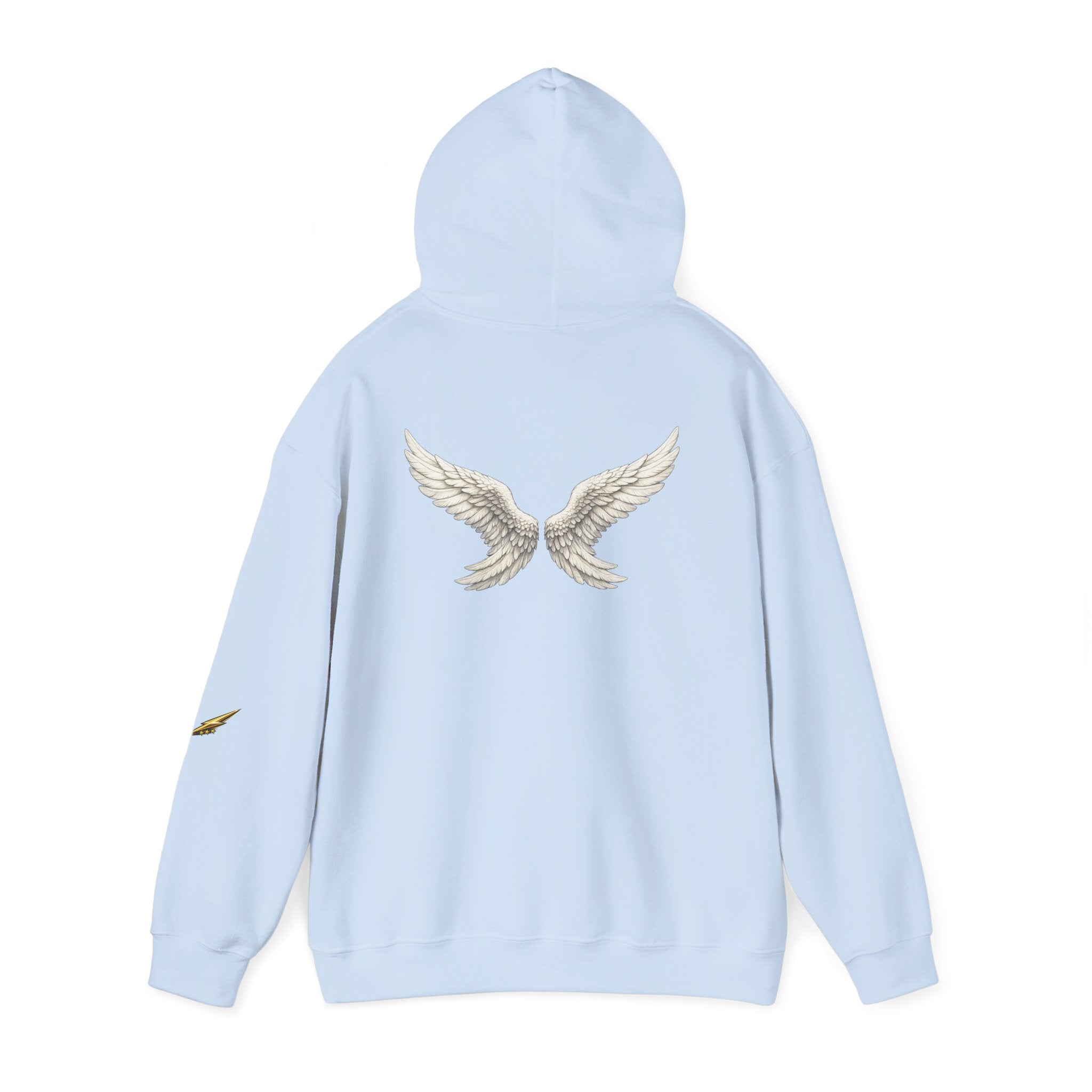 Angel Wings Hoodie — White Back Graphic Pullover