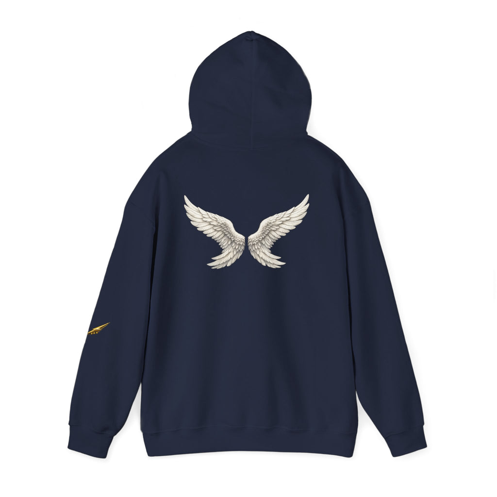Angel Wings Hoodie — White Back Graphic Pullover