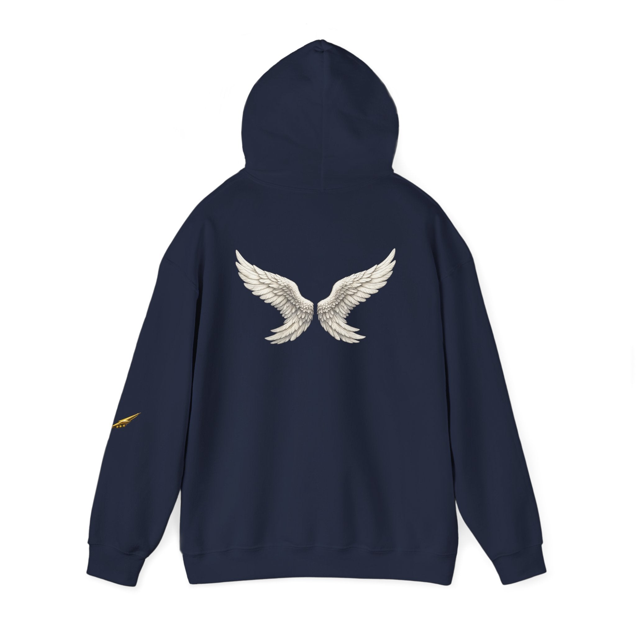 Angel Wings Hoodie — White Back Graphic Pullover
