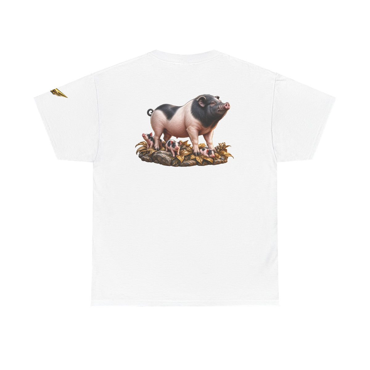 Pig Graphic Tee — Vintage Farm Pig Illustration Shirt