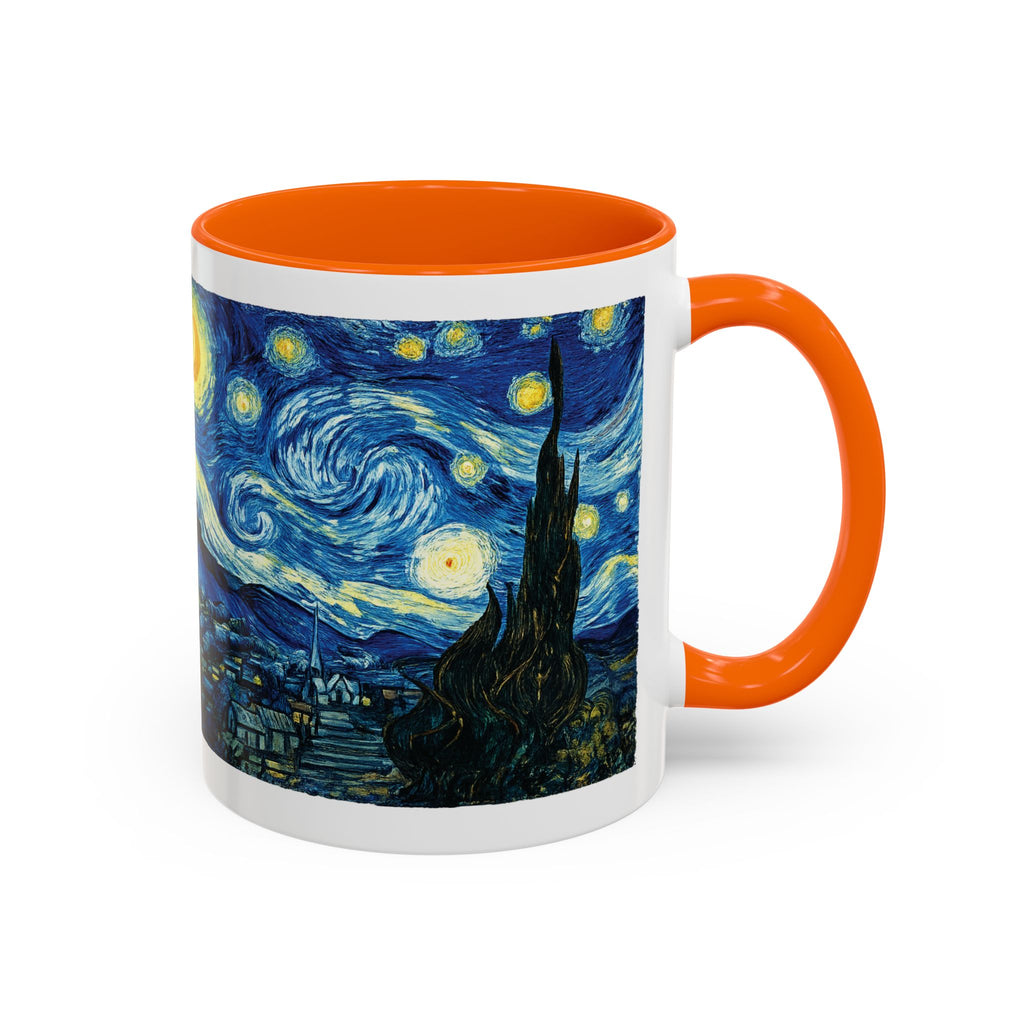 Starry Night Accent Coffee Mug — Van Gogh Style Night Sky Coffee Cup (11/15oz)