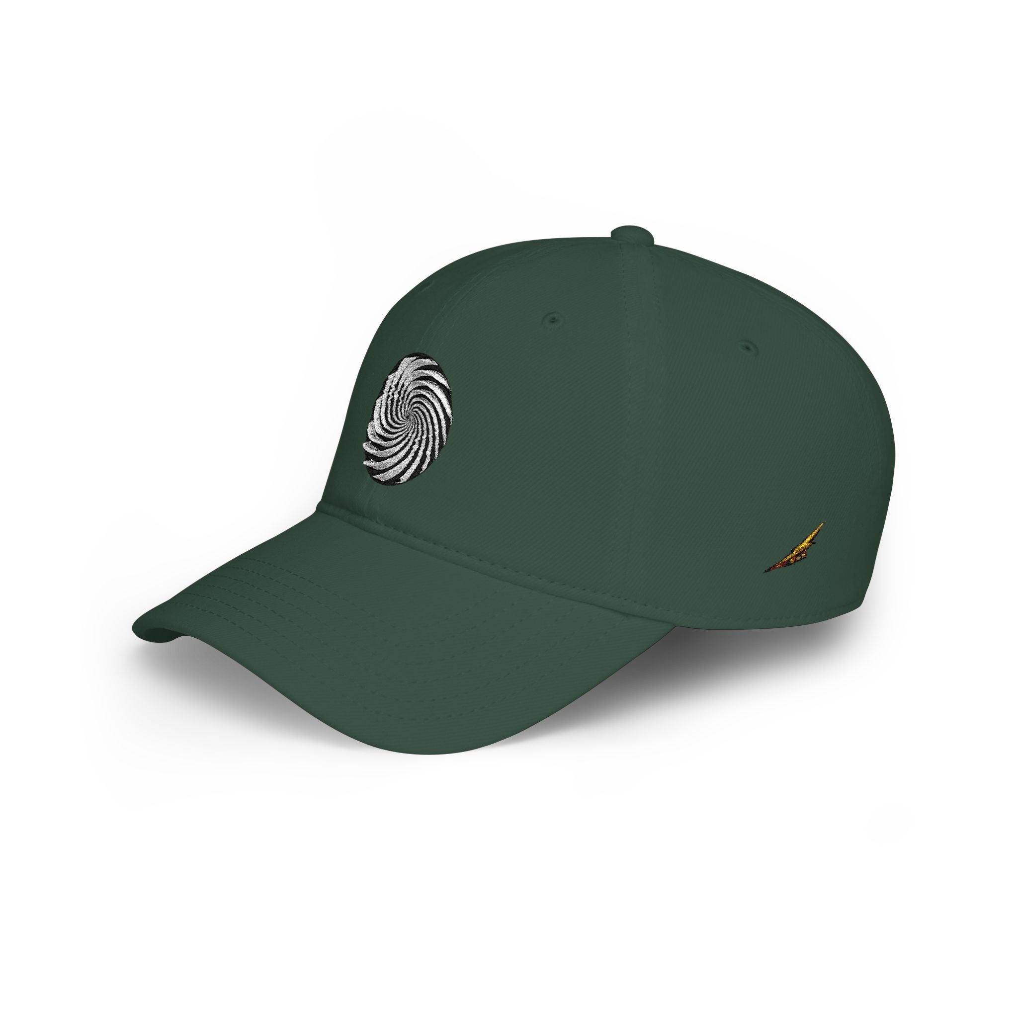 Spiral Swirl Embroidered Cap — Low Profile Baseball Hat