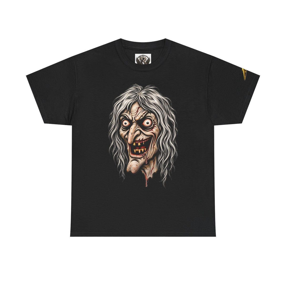 Horror Witch Face T‑Shirt — Creepy Vintage Monster Graphic Tee