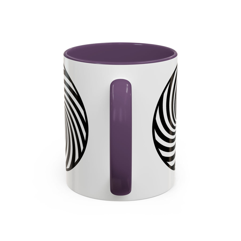 Hypnotic Swirl Accent Mug — Black & White Spiral Coffee Cup (11/15oz)