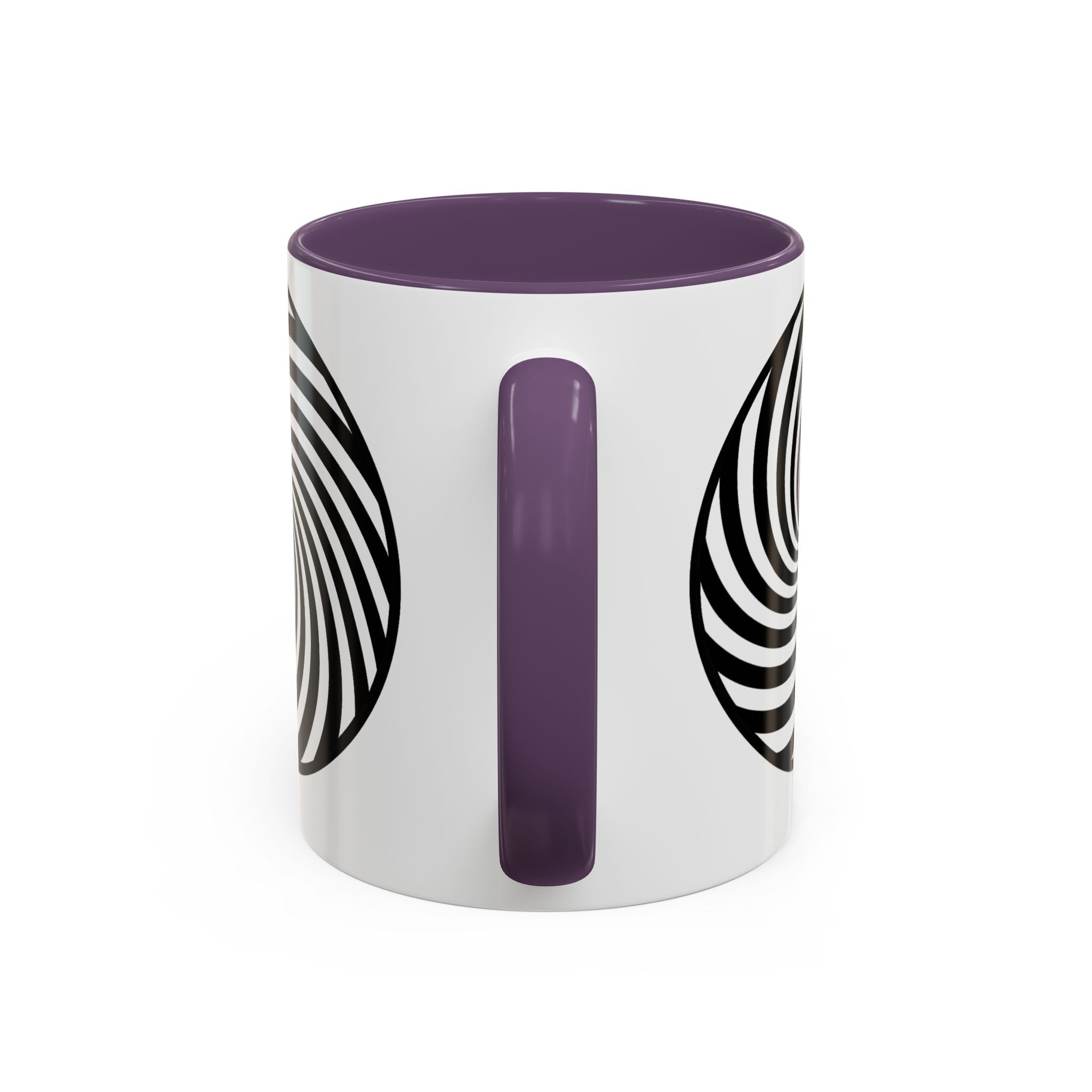 Hypnotic Swirl Accent Mug — Black & White Spiral Coffee Cup (11/15oz)