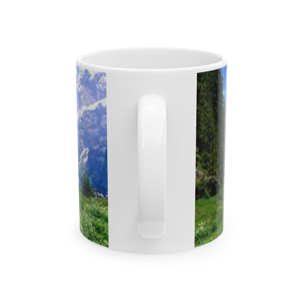 Scenic Mountain Landscape Ceramic Mug – Nature Coffee Cup (11oz, 15oz)