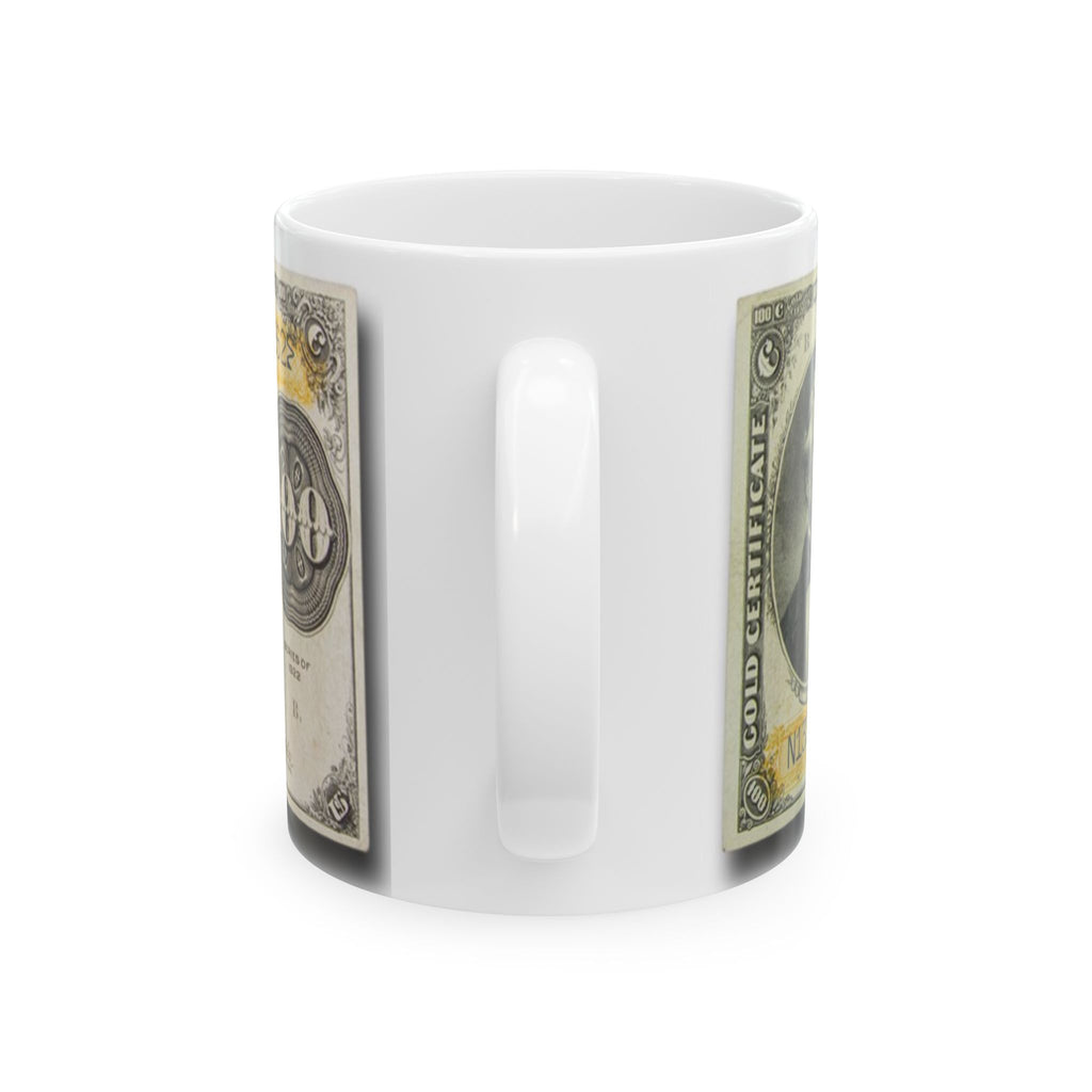 Gold Coin Vintage 1922 Gold Certificate Ceramic Mug — Retro Banknote Coffee Cup (11oz/15oz)